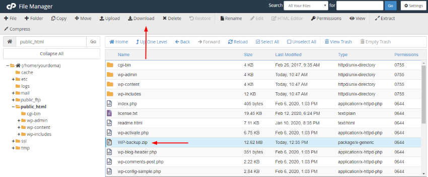 Download compressed files